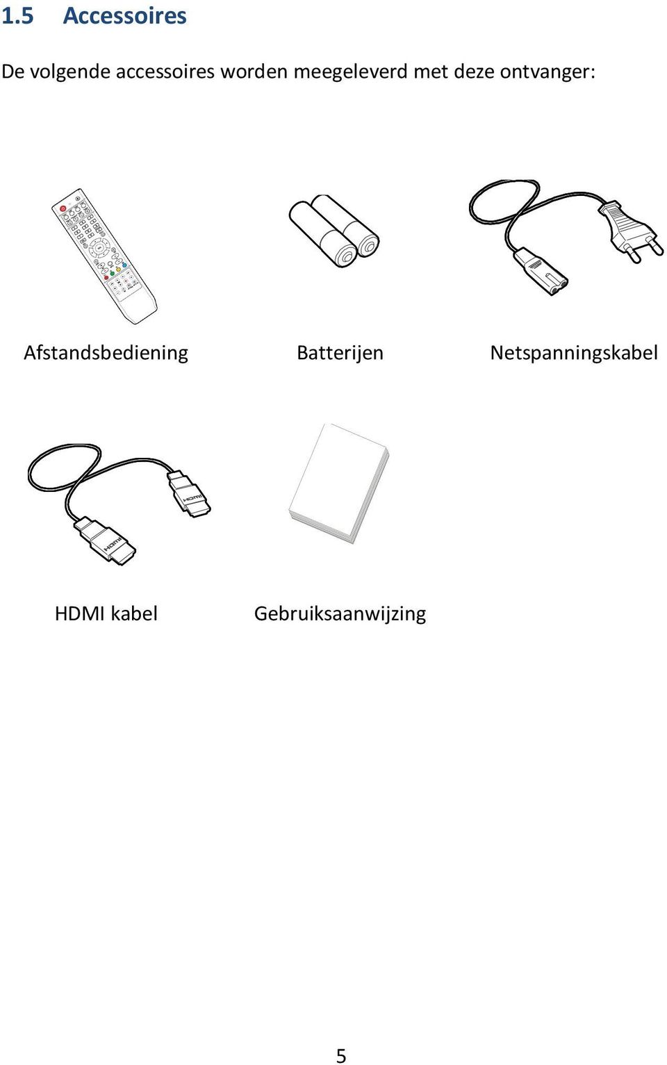 Afstandsbediening Batterijen