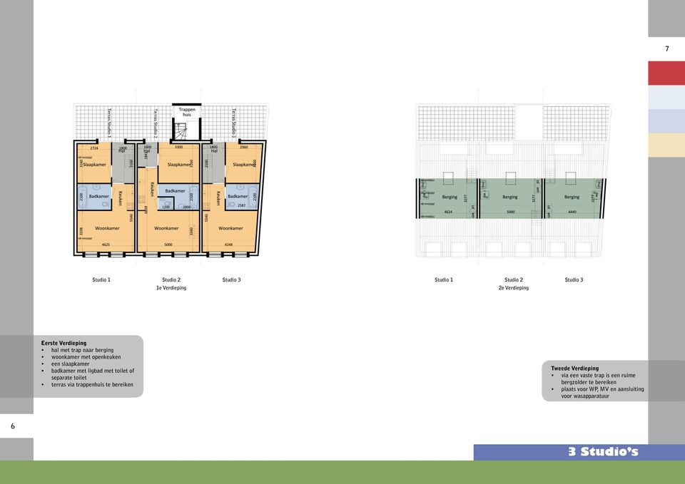 met toilet of separate toilet terras via trappenhuis te bereiken Tweede Verdieping via een vaste