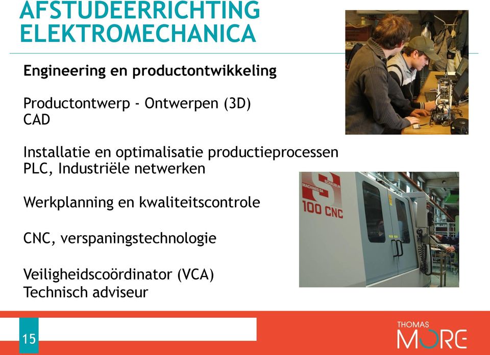 productieprocessen PLC, Industriële netwerken Werkplanning en