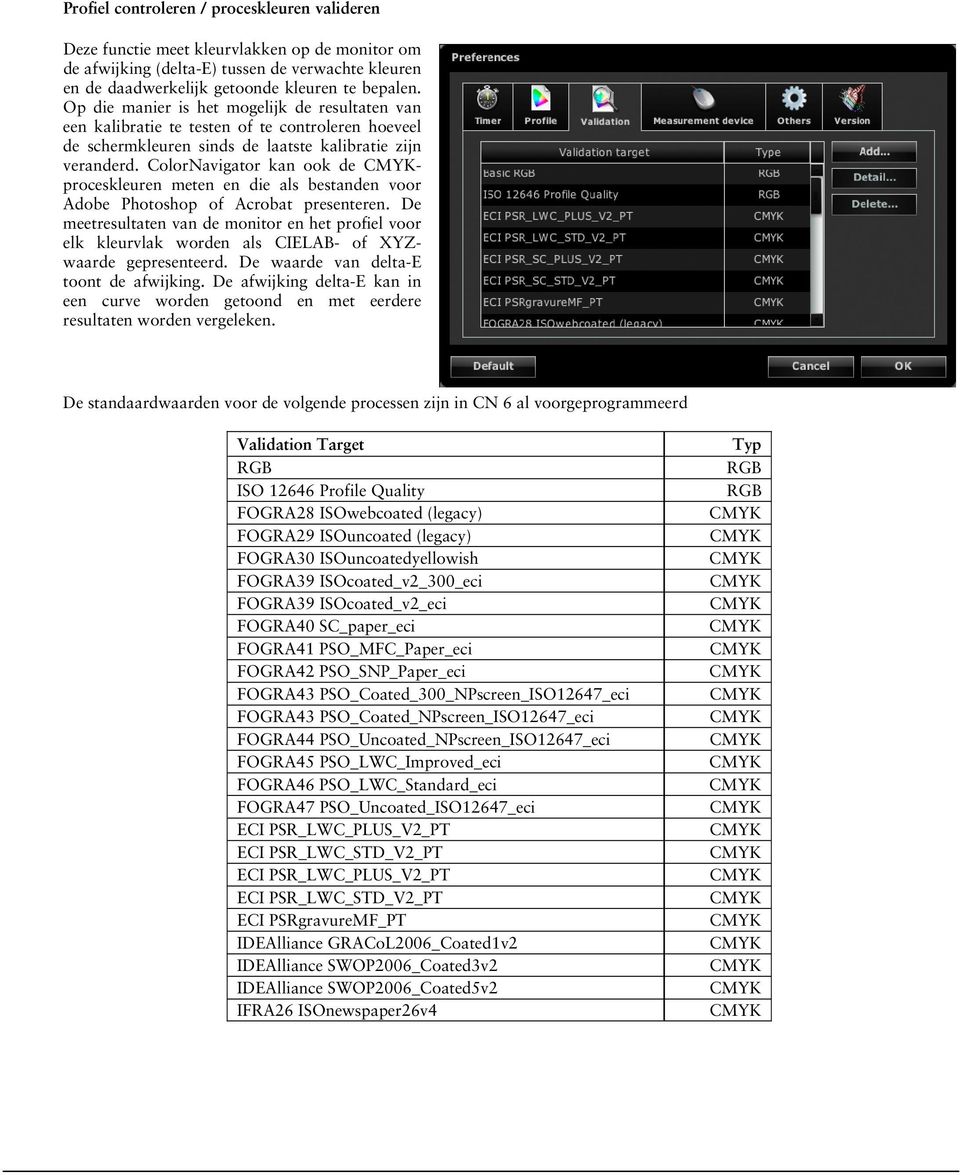 ColorNavigator kan ook de proceskleuren meten en die als bestanden voor Adobe Photoshop of Acrobat presenteren.