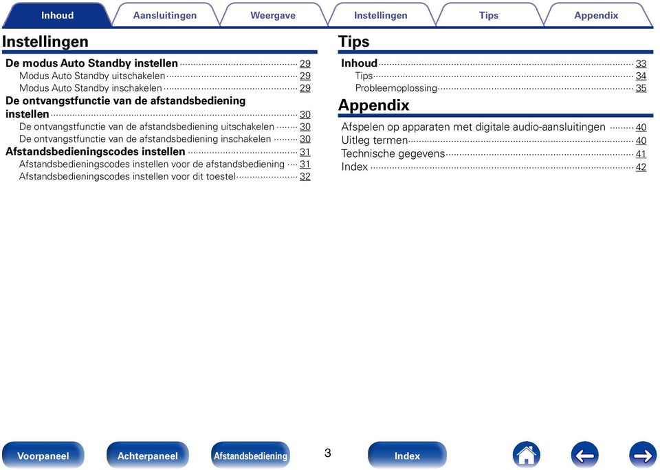 Afstandsbedieningscodes instellen 31 Afstandsbedieningscodes instellen voor de afstandsbediening 31 Afstandsbedieningscodes instellen voor dit toestel 32