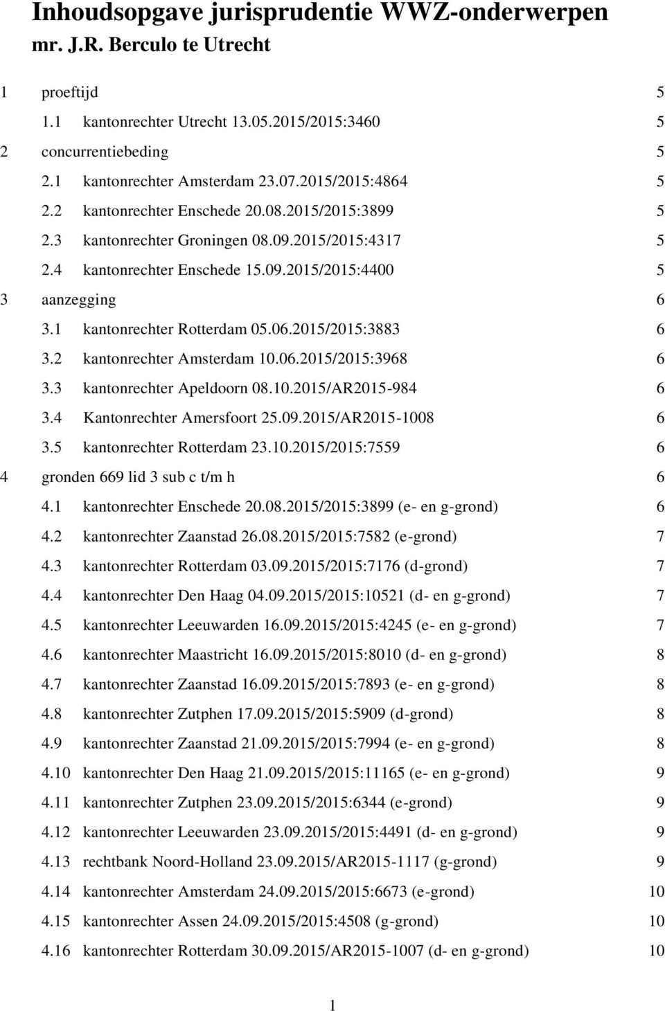 1 3.2 3.3 3.4 3.5 kantonrechter Rotterdam 05.06.2015/2015:3883 6 kantonrechter Amsterdam 10.06.2015/2015:3968 6 kantonrechter Apeldoorn 08.10.2015/AR2015-984 6 Kantonrechter Amersfoort 25.09.