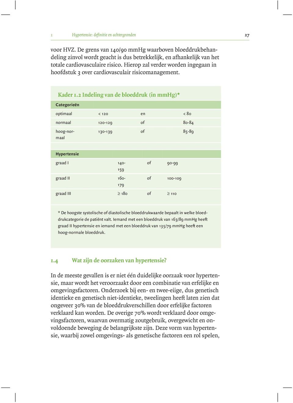 Hierop zal verder worden ingegaan in hoofdstuk 3 over cardiovasculair risicomanagement. Kader 1.