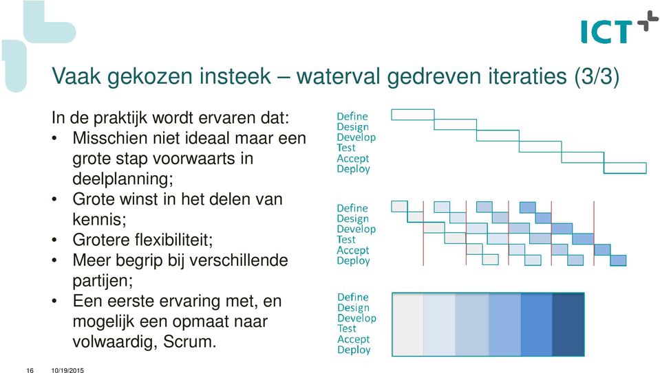 winst in het delen van kennis; Grotere flexibiliteit; Meer begrip bij verschillende