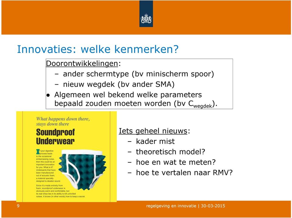 (bv ander SMA) Algemeen wel bekend welke parameters bepaald zouden moeten