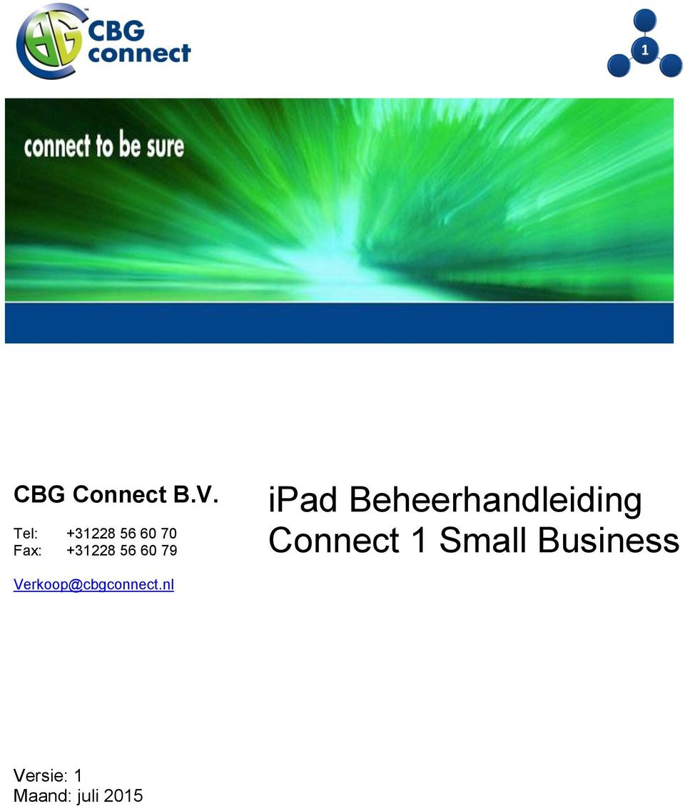 Beheerhandleiding Connect 1 Small Business