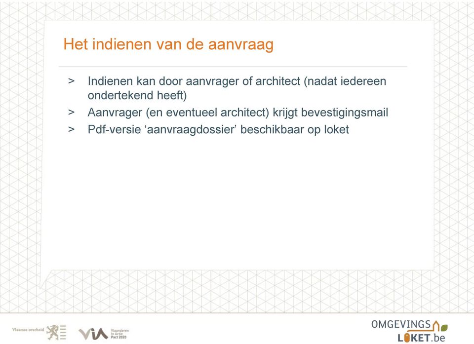 heeft) > Aanvrager (en eventueel architect) krijgt