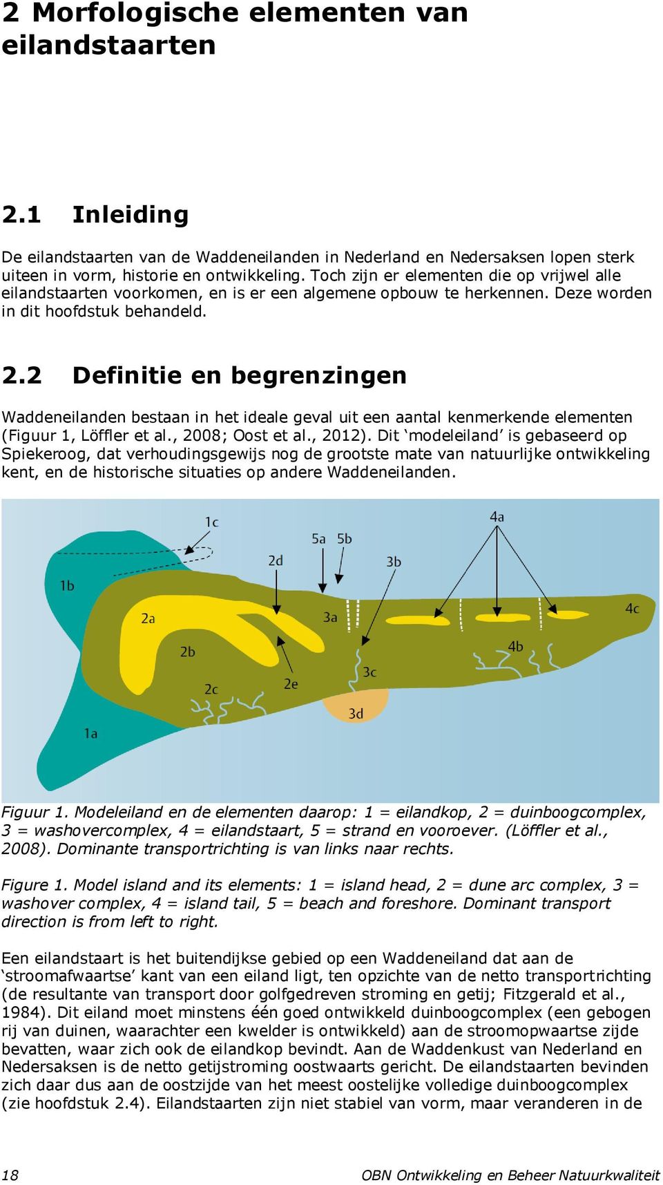 2 Definitie en begrenzingen Waddeneilanden bestaan in het ideale geval uit een aantal kenmerkende elementen (Figuur 1, Löffler et al., 2008; Oost et al., 2012).