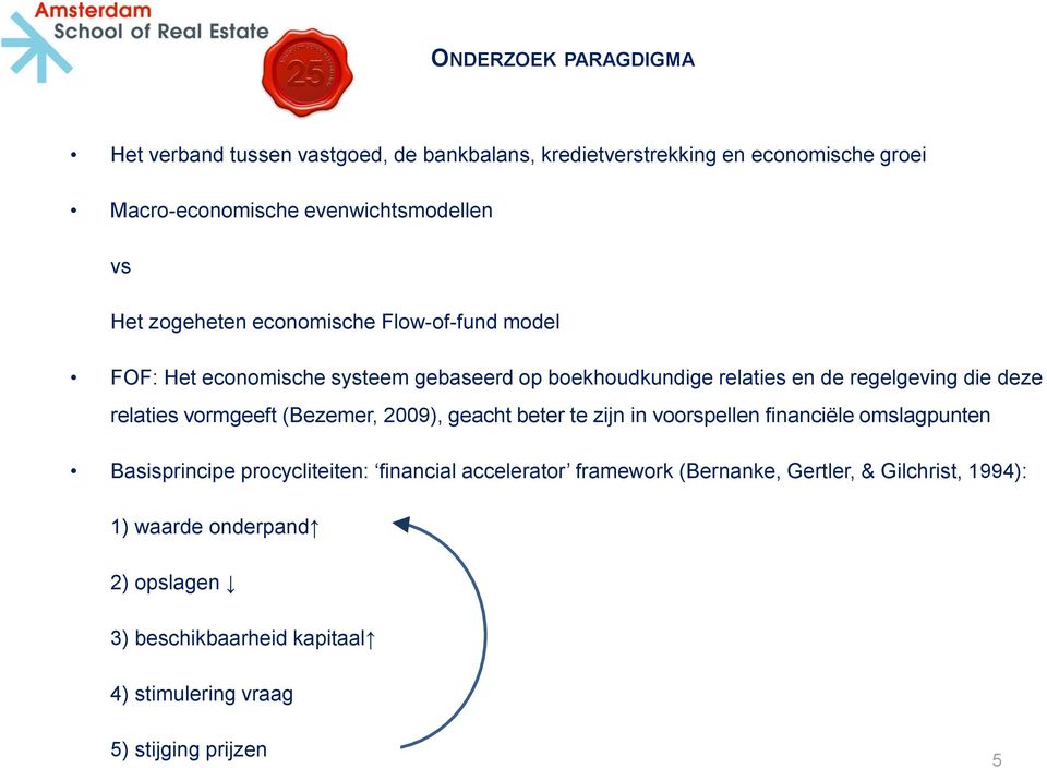 regelgeving die deze relaties vormgeeft (Bezemer, 2009), geacht beter te zijn in voorspellen financiële omslagpunten Basisprincipe procycliteiten: financial