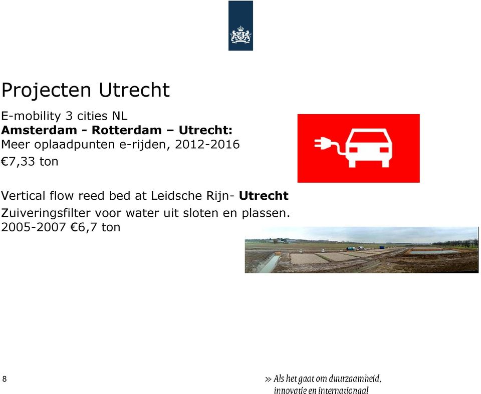 7,33 ton Vertical flow reed bed at Leidsche Rijn- Utrecht