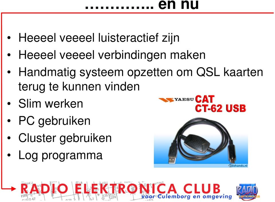 opzetten om QSL kaarten terug te kunnen vinden