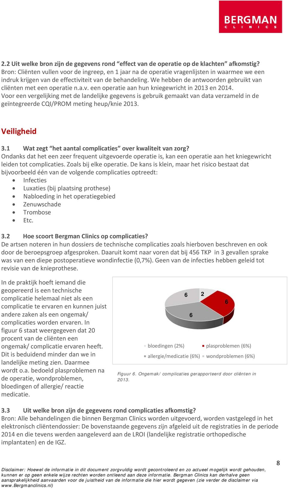 We hebben de antwoorden gebruikt van cliënten met een operatie n.a.v. een operatie aan hun kniegewricht in 2013 en 2014.