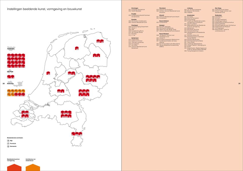 Plaatsmaken 014 Fashion at Arnhem 015 Triënnale Landschap 016 Fort Asperen 017 De Olifant 018 Centrum Beeldende Kunst Gelderland Flevoland 019 Museum De Paviljoens 020 Corosia, Centrum Beeldende
