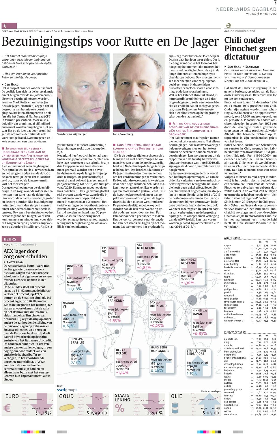 onderzocht. Tips van economen voor premier Rutte en minister De Jager. Den Haag Het is erop of eronder voor het kabinet.