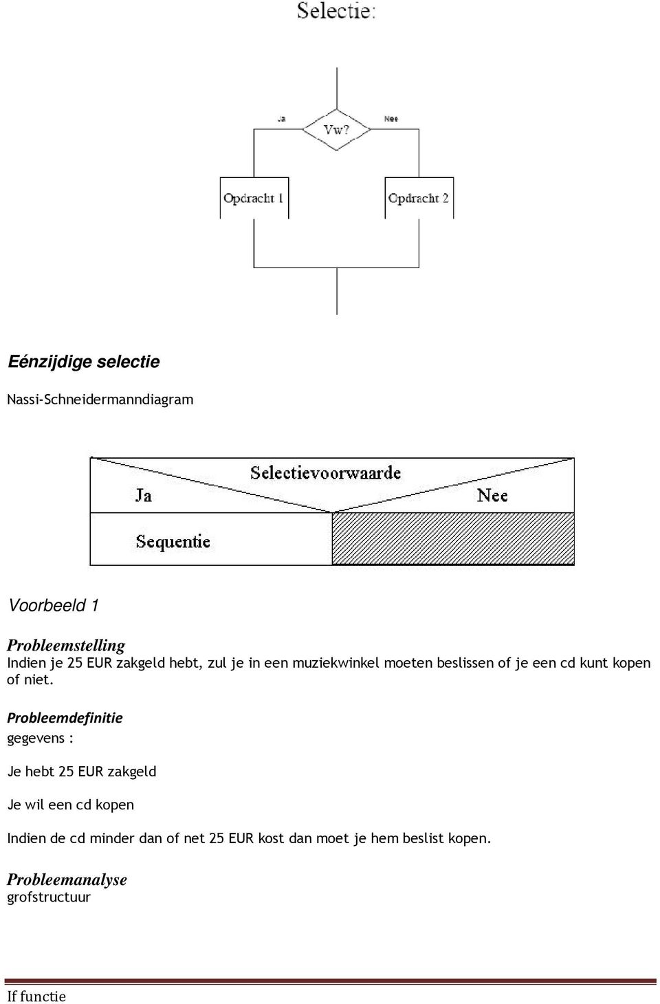 niet. Probleemdefinitie gegevens : Je hebt 25 EUR zakgeld Je wil een cd kopen Indien de