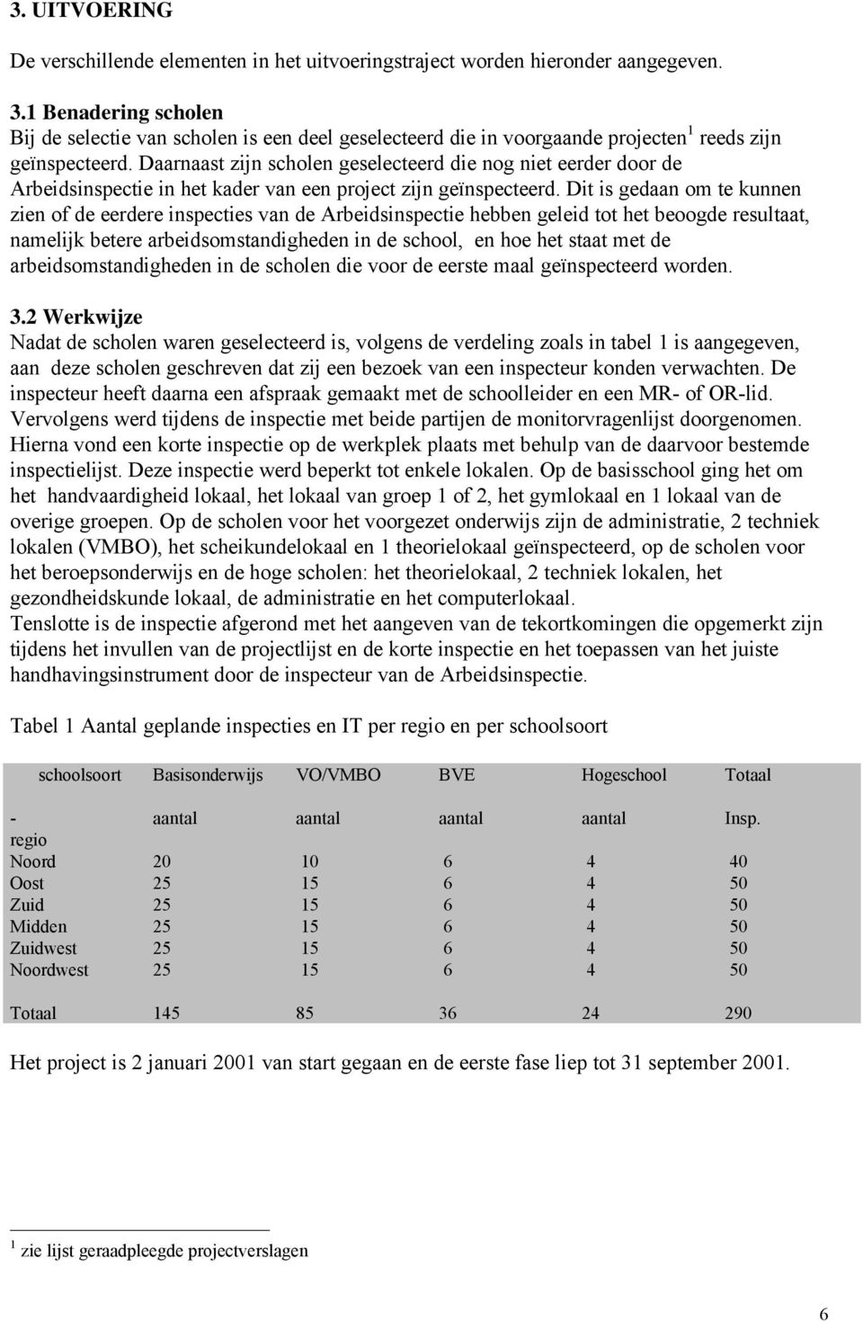 Daarnaast zijn scholen geselecteerd die nog niet eerder door de Arbeidsinspectie in het kader van een project zijn geïnspecteerd.