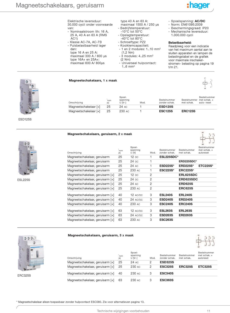 25A+: maximaal 600 A/ 800μs type 40 A en 63 A: maximaal 1500 A / 250 μs - Bedrijfstemperatuur: -10 C tot 50 C - Opslagtemperatuur: -40 C tot 80 C - Schroeftype: PZ2 - Kooiklemcapaciteit: - 1 en 2