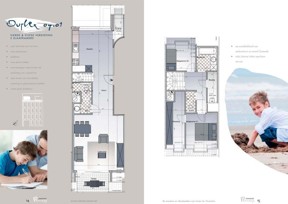 toiletten op wandelafstand van stadscentrum en strand Oostende nabij