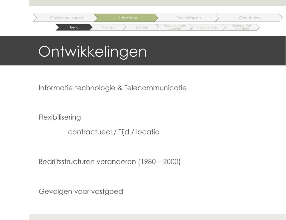 Telecommunicatie Flexibilisering contractueel / Tijd /