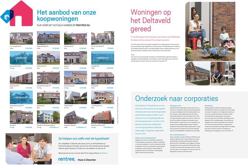 500 Eind 2013 waren de 35 huurwoningen al opgeleverd en in gebruik genomen. Op dit moment zijn ook alle koopwoningen opgeleverd en een groot aantal is inmiddels bewoond.