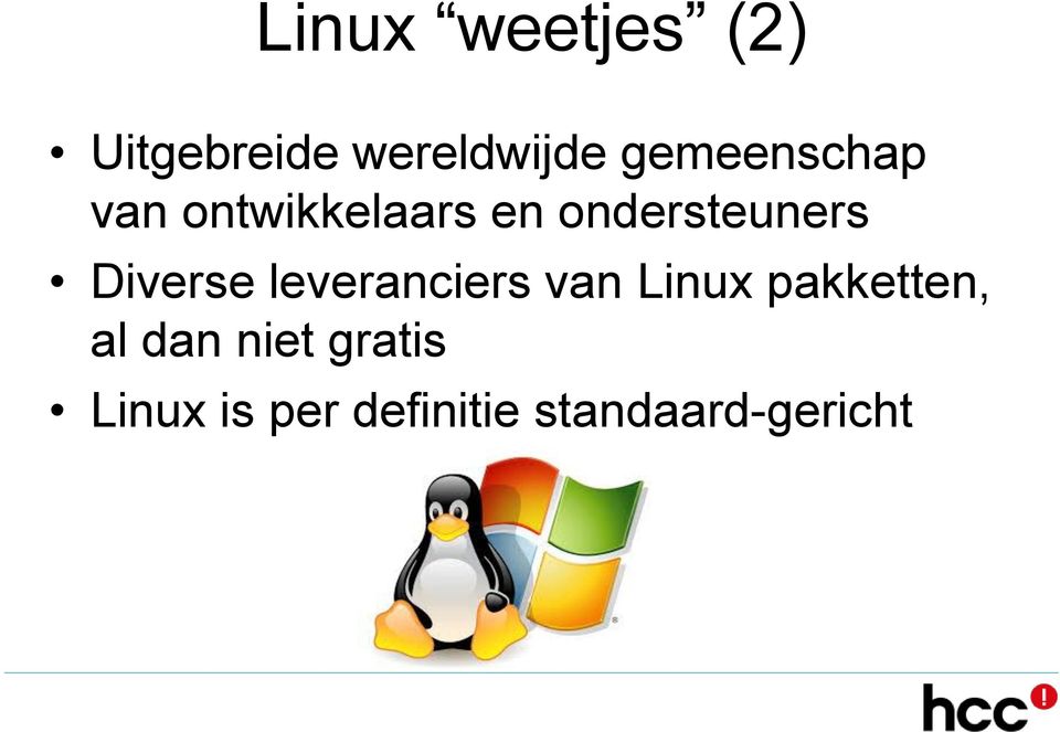 Diverse leveranciers van Linux pakketten, al