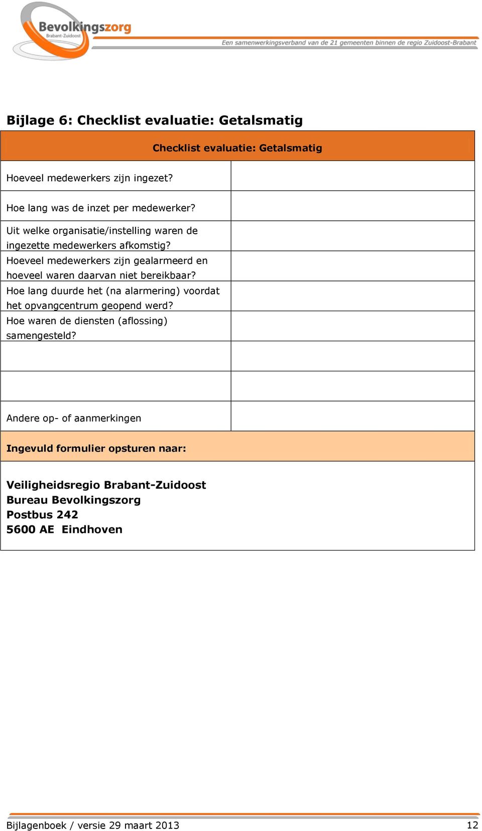 Hoe lang duurde het (na alarmering) voordat het opvangcentrum geopend werd? Hoe waren de diensten (aflossing) samengesteld?