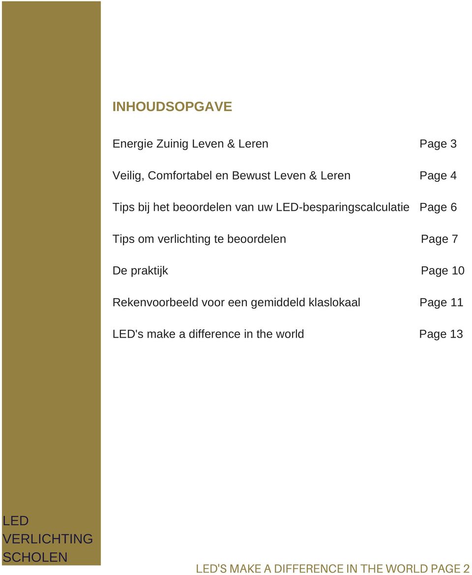 verlichting te beoordelen Page 7 De praktijk Page 10 Rekenvoorbeeld voor een gemiddeld