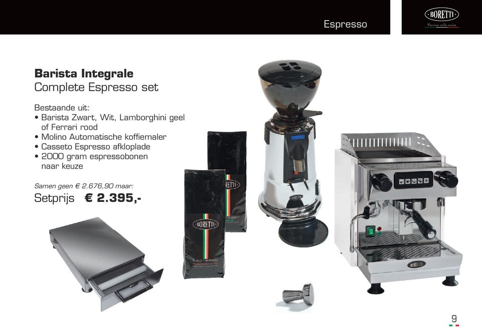 Automatische koffiemaler Casseto Espresso afkloplade 2000 gram