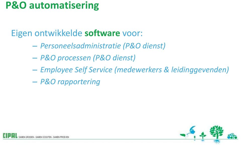 processen (P&O dienst) Employee Self Service