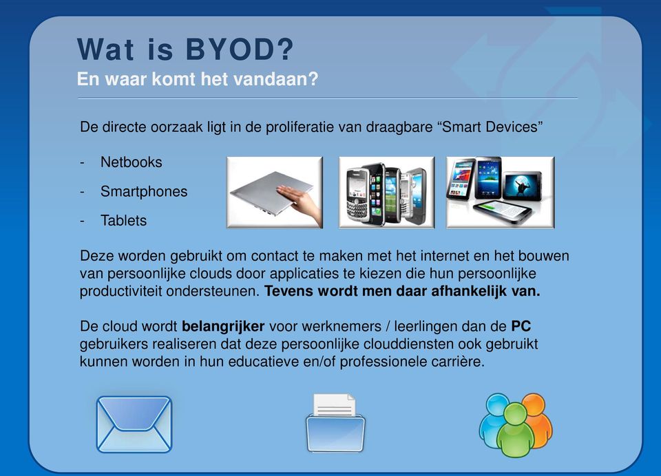 te maken met het internet en het bouwen van persoonlijke clouds door applicaties te kiezen die hun persoonlijke productiviteit