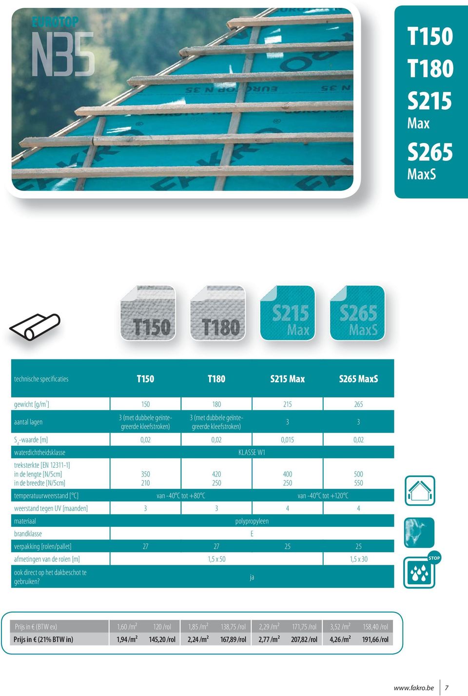 C] van -40 C tot +80 C van -40 C tot +120 C weerstand tegen UV [maanden] 3 3 4 4 materiaal polypropyleen brandklasse E verpakking [rolen/pallet] 27 27 25 25 afmetingen van de rolen [m] 1,5 x 50 1,5 x