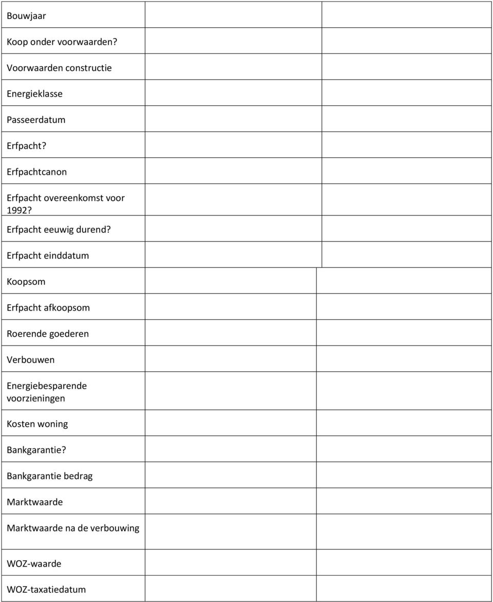 Erfpacht einddatum Koopsom Erfpacht afkoopsom Roerende goederen Verbouwen Energiebesparende