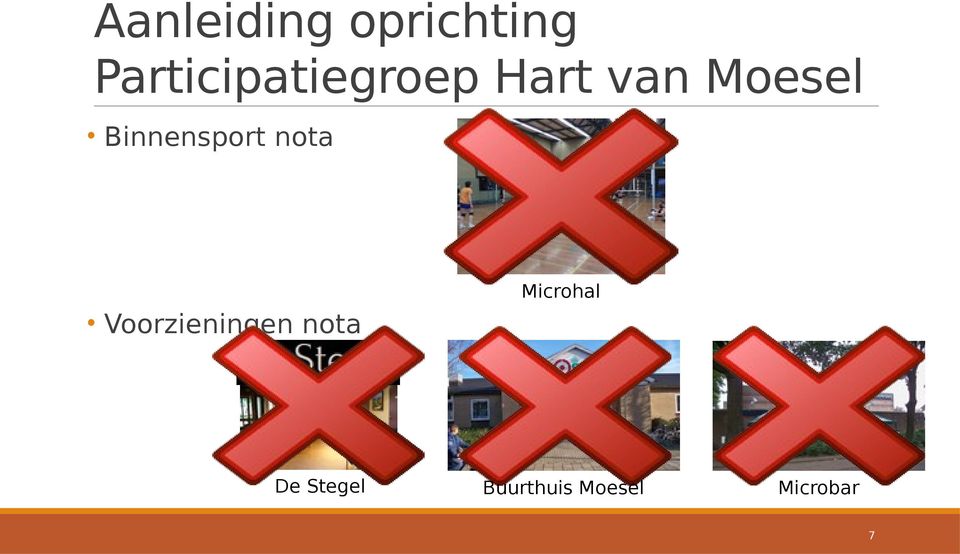 Binnensport nota Voorzieningen