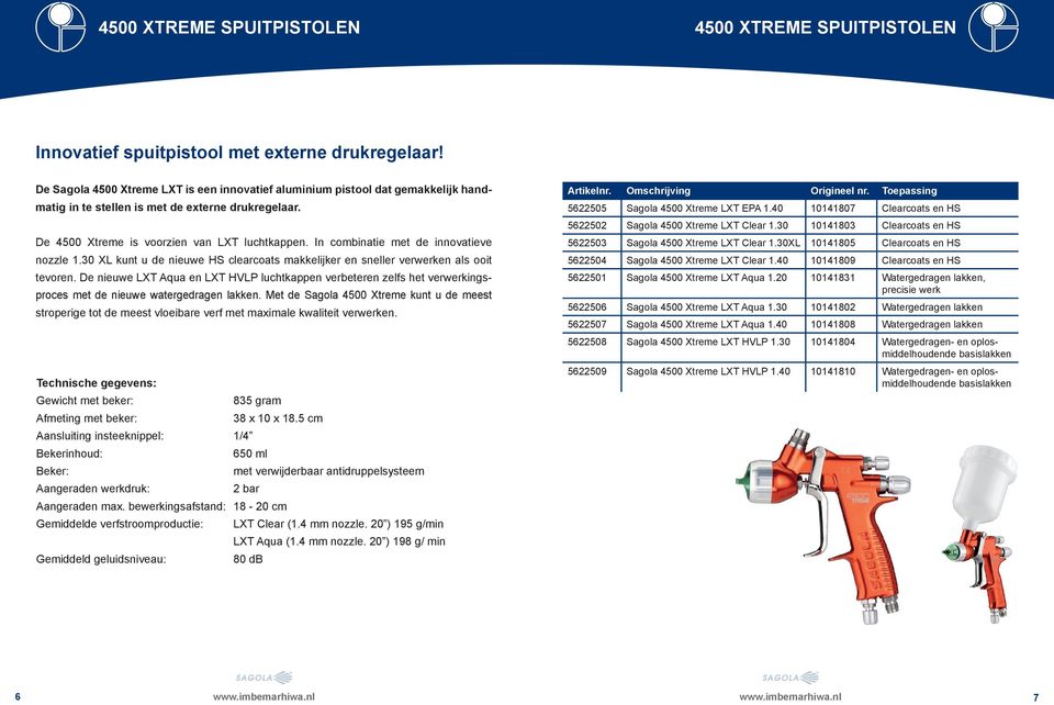 In combinatie met de innovatieve nozzle 1.30 XL kunt u de nieuwe HS clearcoats makkelijker en sneller verwerken als ooit tevoren.