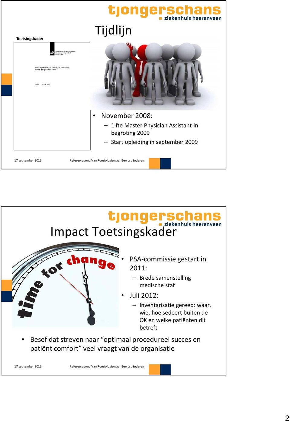 medische staf Juli 2012: Inventarisatie gereed: waar, wie, hoe sedeert buiten de OK en welke patiënten