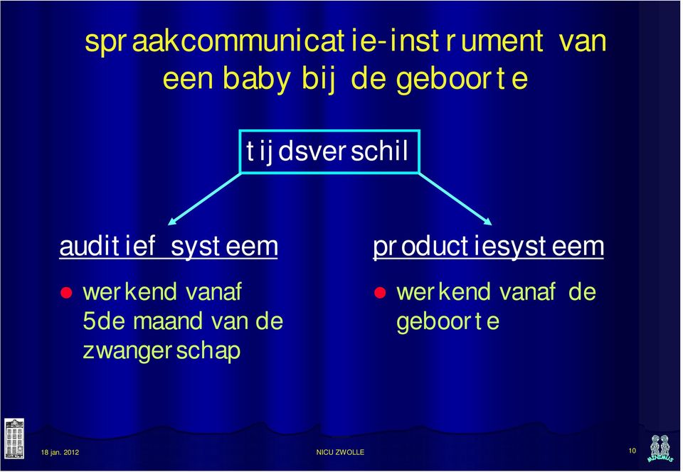 werkend vanaf 5de maand van de zwangerschap