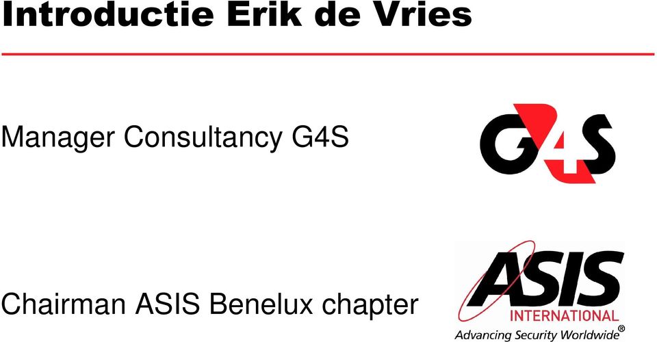 Consultancy G4S