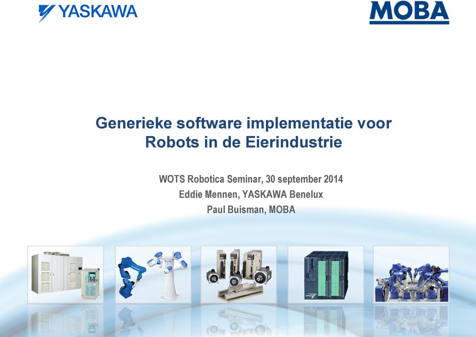 Robotica Seminar, 30 september 2014