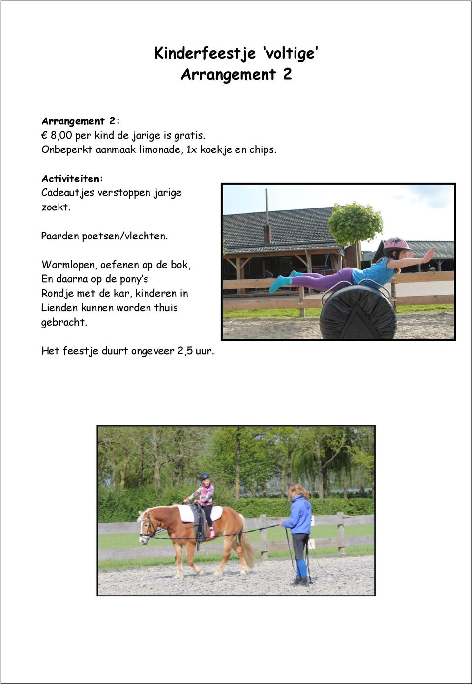 Paarden poetsen/vlechten.