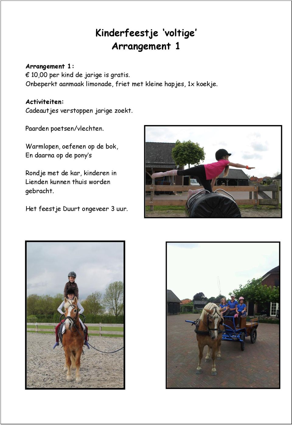 Paarden poetsen/vlechten.