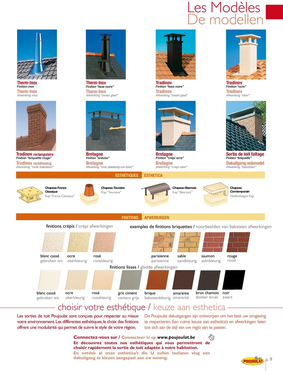 plaatsing van leien Bretagne Finition crépi ocre Bretagne Afwerking crepi oker Sortie de toit faîtage Finition briquette Dakuitgang nokmodel Afwerking baksteen ESTHÉTIQUES ESTHETICA Chapeau France