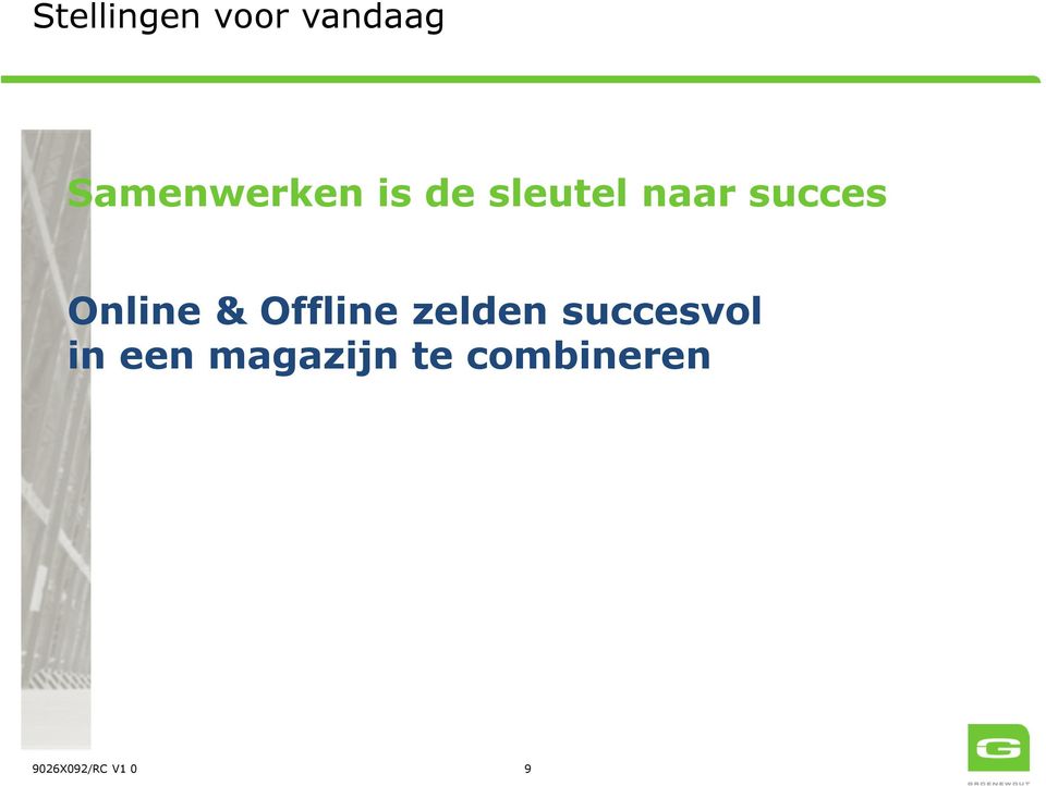 Offline zelden succesvol in een