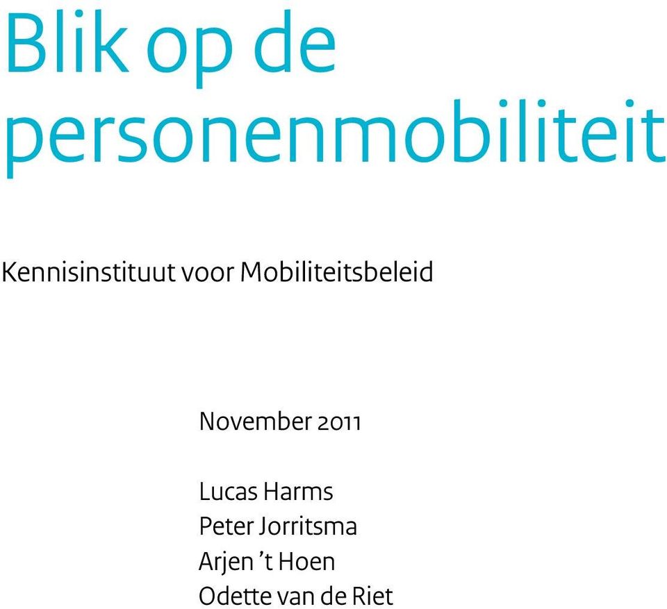Mobiliteitsbeleid November 2011