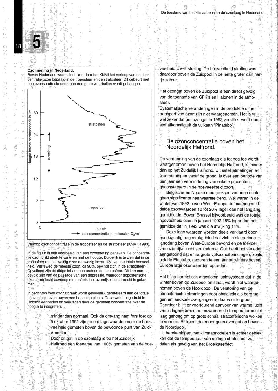 Dit gebeurt met een ozonsonde die onderaan een grote weerballon wordt gehangen. 30 minder dan nqrmaal. Ook de omvang nam fors toe: op 5 oktober 1992 zijn.