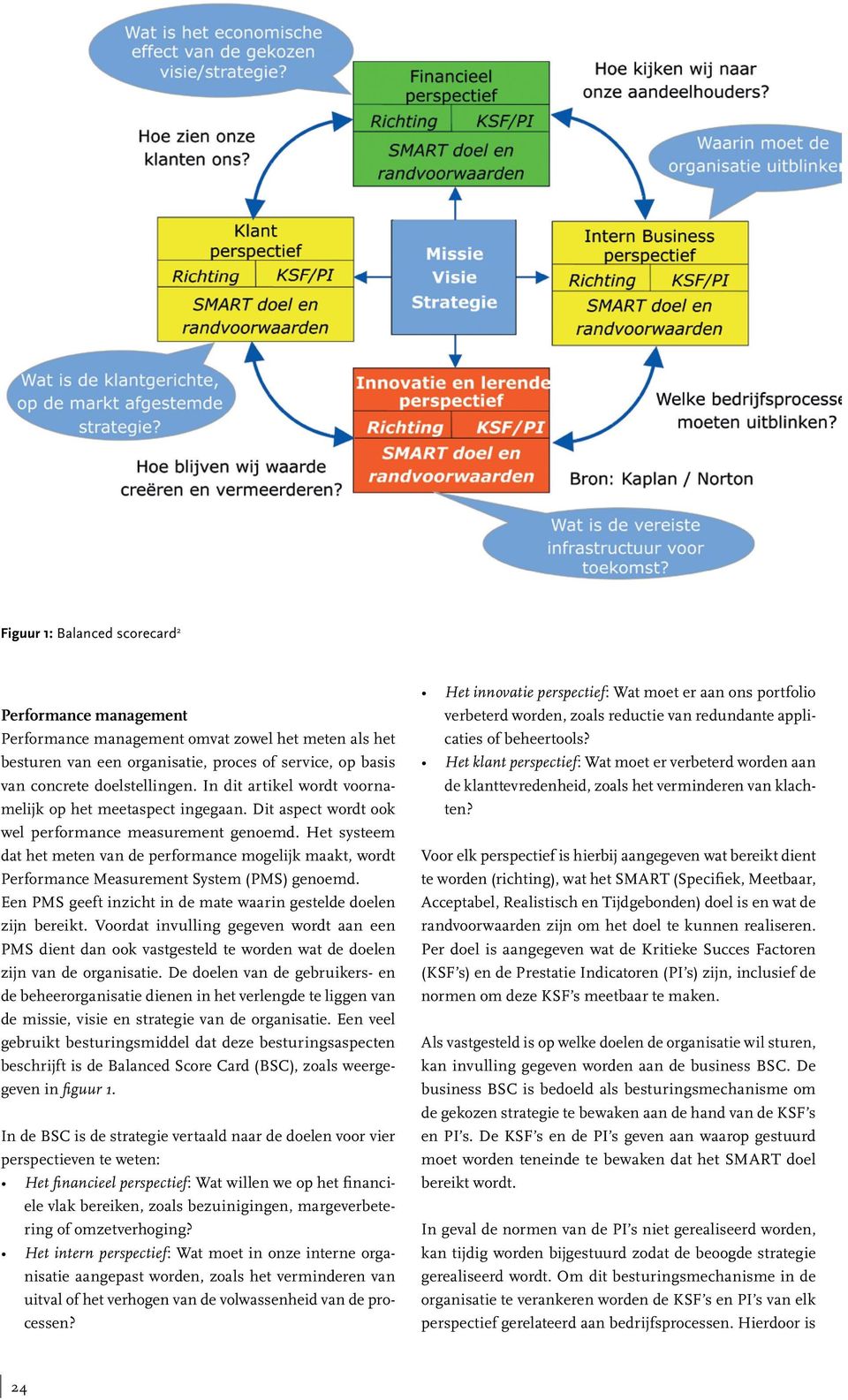 Het systeem dat het meten van de performance mogelijk maakt, wordt Performance Measurement System (PMS) genoemd. Een PMS geeft inzicht in de mate waarin gestelde doelen zijn bereikt.