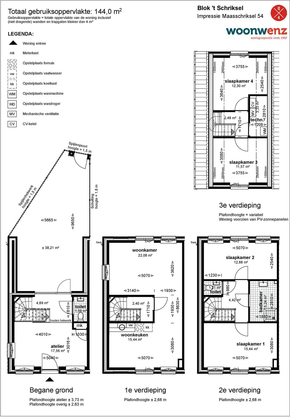 22,08 m² hwa 12,88 m² 4,89 m² 4010 atelier 17,56 m² 1810 3016 1,59 m² 3140 2,40 m²