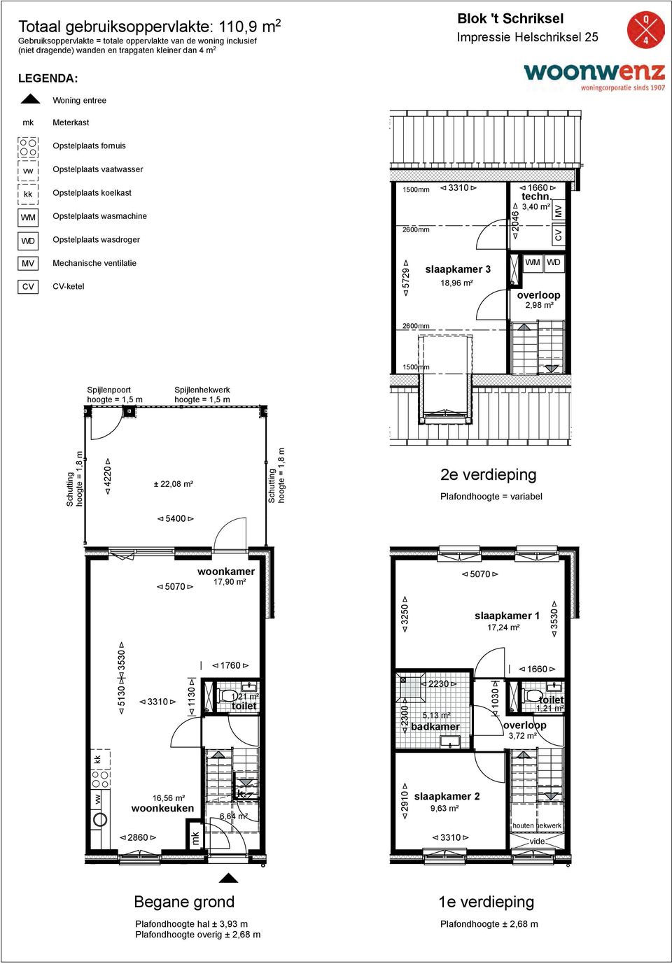 17,90 m² 17,24 m² 3530 5130 3530 1130 1760 3,72 m² 16,56