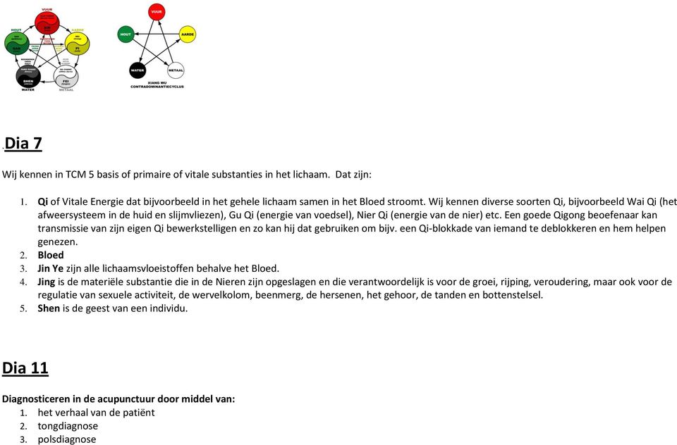 Een goede Qigong beoefenaar kan transmissie van zijn eigen Qi bewerkstelligen en zo kan hij dat gebruiken om bijv. een Qi-blokkade van iemand te deblokkeren en hem helpen genezen. 2. Bloed 3.