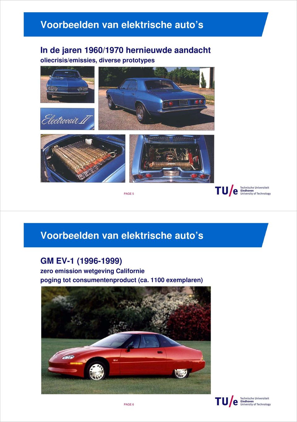 Voorbeelden van elektrische auto s GM EV-1 (1996-1999) zero emission i