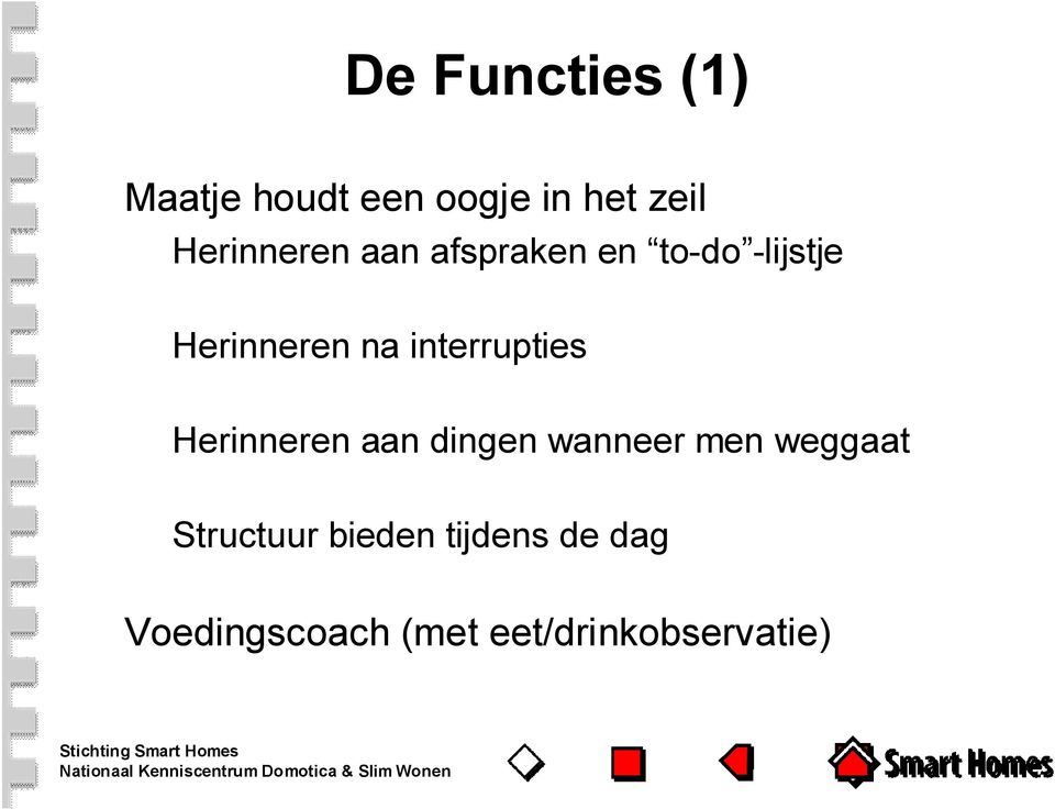 interrupties Herinneren aan dingen wanneer men weggaat